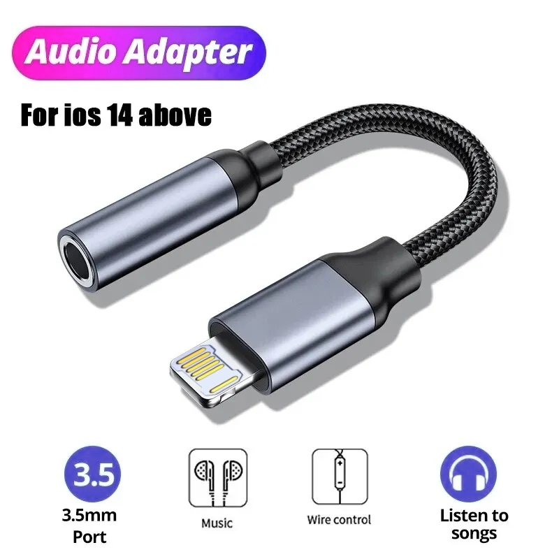 Earphone Splitter Jack - 8 Pin to 3.5mm Jack AUX