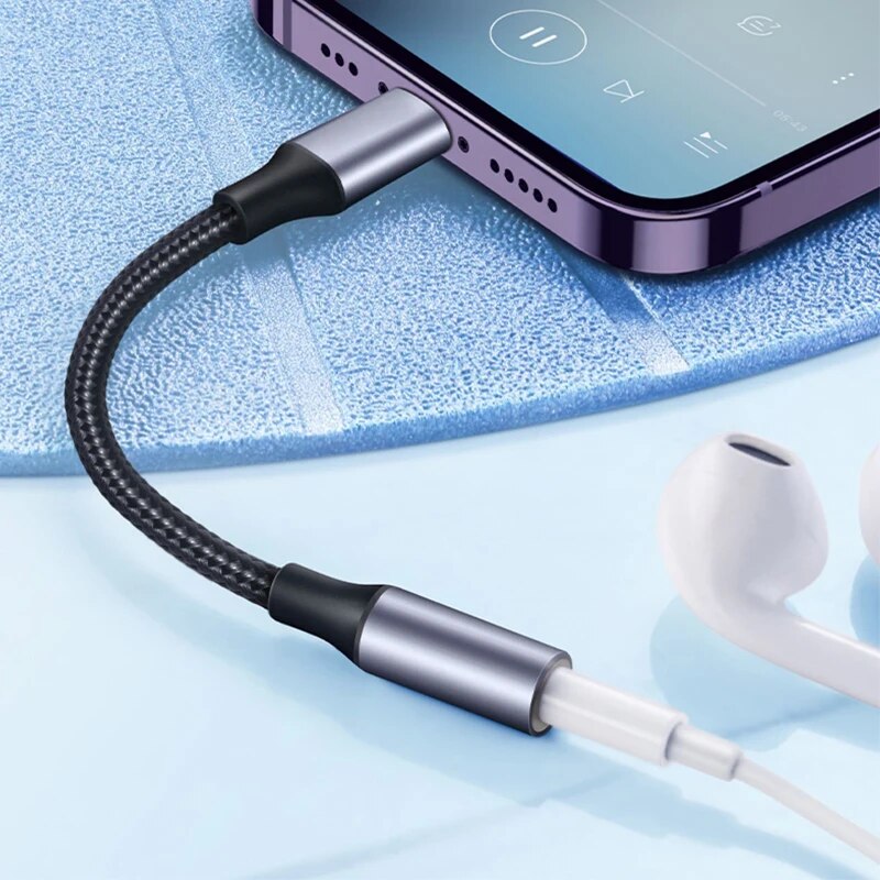 8 Pin to 3.5mm Jack AUX Cable  - огляд і ціна Earphone Splitter Jack