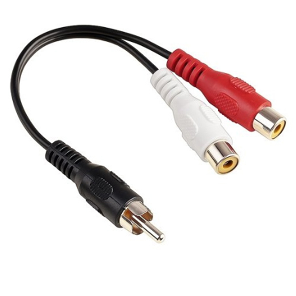 1 RCA Male Mono To 2 RCA Femal - огляд і ціна Audio Splitter Y