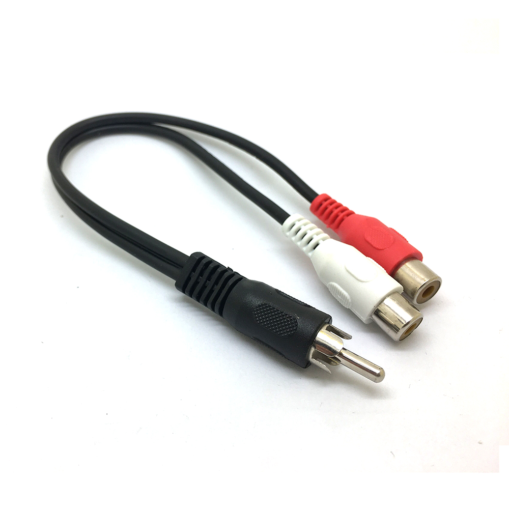 1 RCA Male Mono To 2 RCA Femal - огляд і ціна Audio Splitter Y
