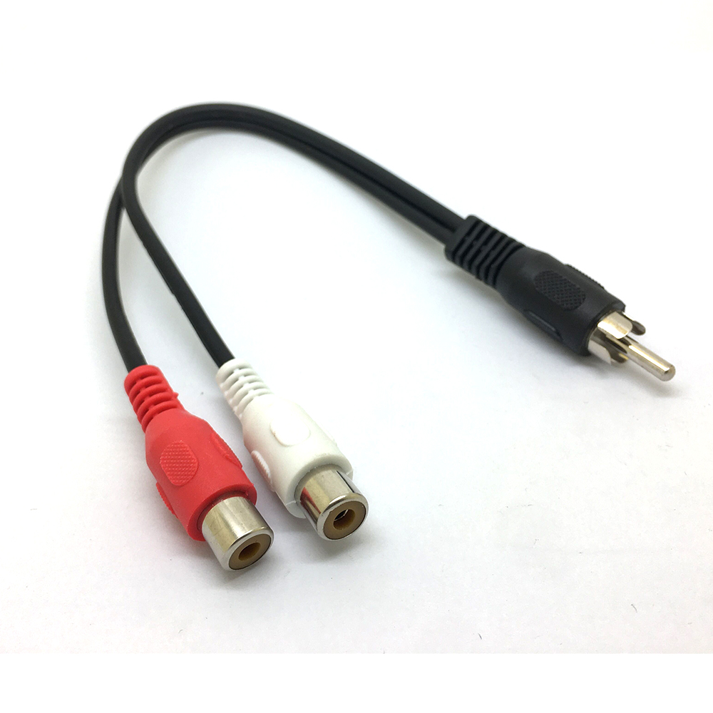 1 RCA Male Mono To 2 RCA Femal - огляд і ціна Audio Splitter Y